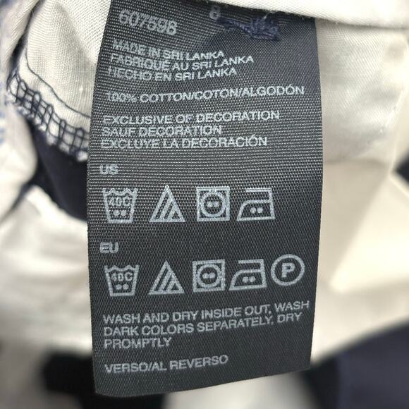 Tommy Hilfiger 100% Cotton Shorts, Navy Blue High Waist Chinos, Women's Size 8 - Picture 6 of 6